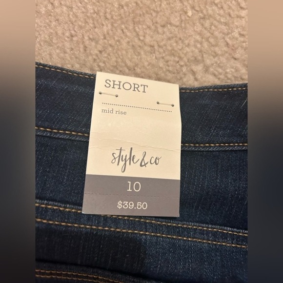 NWT - Style & CO. Size 10 Summer Vacation Bermuda Short Jean Denim - Picture 5 of 6